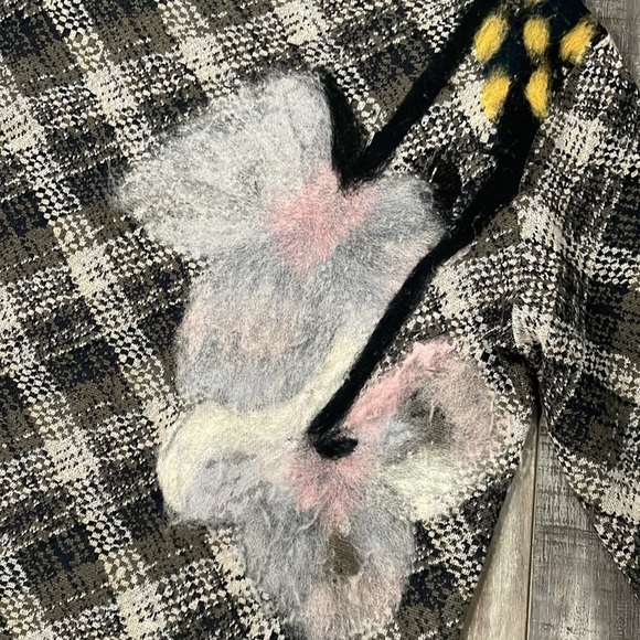 ANTHROPOLOGIE Troubadour Mohair Felted Floral Sweater & Sparrow Skirt - Picture 3 of 9